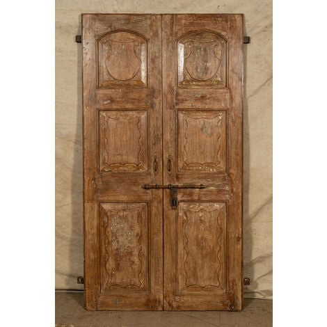 Solid wood and iron interior or exterior old mediaeval sliding door