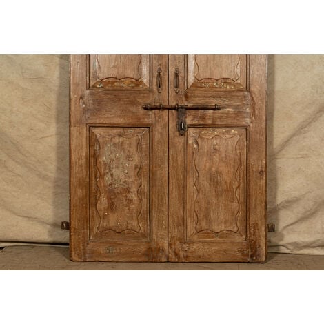Solid wood and iron interior or exterior old mediaeval sliding door