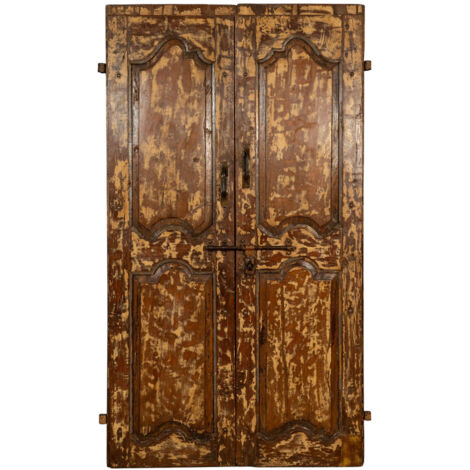 Solid wood and iron interior or exterior old mediaeval sliding door
