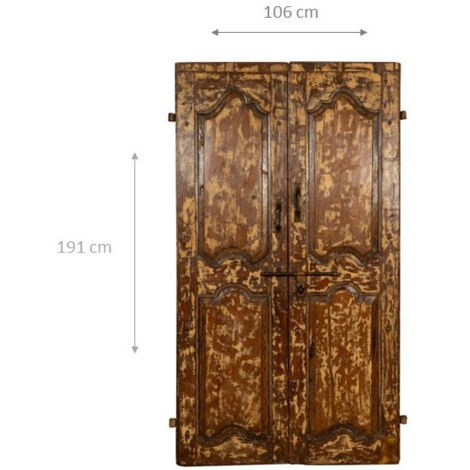 Solid wood and iron interior or exterior old mediaeval sliding door