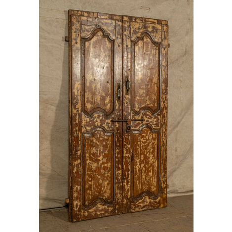 Solid wood and iron interior or exterior old mediaeval sliding door