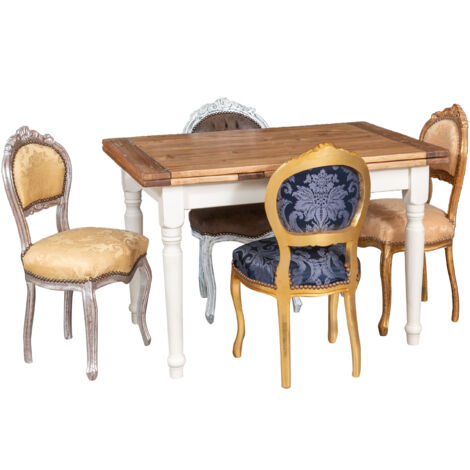 Wooden chair French Louis XVI style upholstered armchair 44x88x42 cm Solid beech armchair Living room chair Gold finish