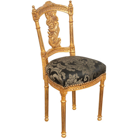 Wooden kitchen chair Dining chair 93x41x47 cm Upholstered chair Bedroom chair Solid wood and fabric chair French style
