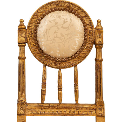 Wooden kitchen chair Dining chair 40x35x96 cm Upholstered chair Bedroom chair Solid wood and fabric chair French style