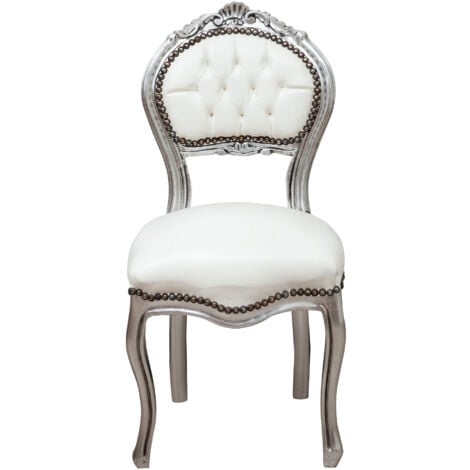 Wooden kitchen chair Dining chair 44x89x41 cm Upholstered bedroom chair Living room armchair Baroque armchair French style