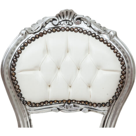Wooden kitchen chair Dining chair 44x89x41 cm Upholstered bedroom chair Living room armchair Baroque armchair French style