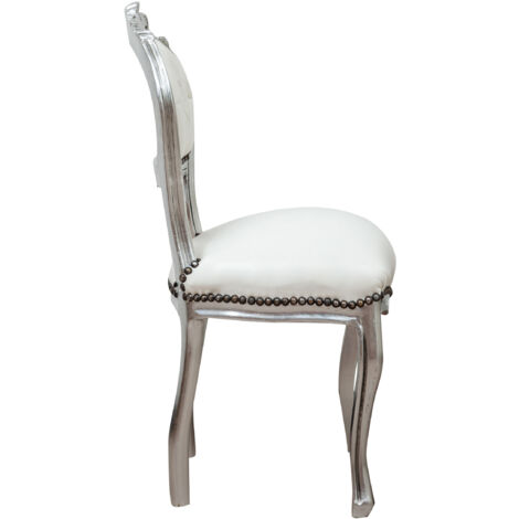 Wooden kitchen chair Dining chair 44x89x41 cm Upholstered bedroom chair Living room armchair Baroque armchair French style