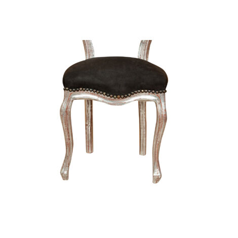 Wooden kitchen chair Dining chair 44x89x41 cm Upholstered bedroom chair Living room armchair Baroque armchair French style