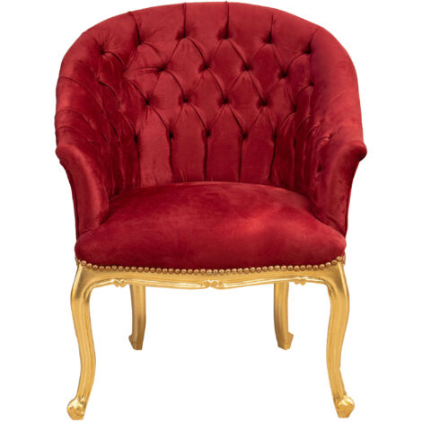 Wooden Chair Dining Chair Kitchen Chair 71x87x63cm Upholstered Living Room Armchair Velvet Bedroom Armchair Baroque Style
