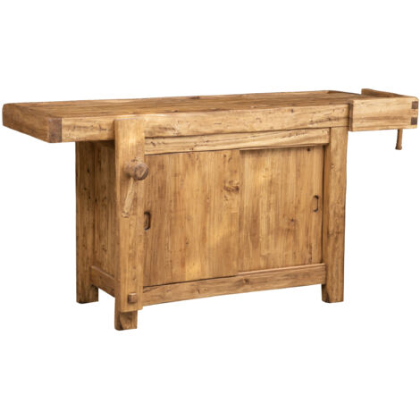 High work table 184x92x74 cm Kitchen island Solid wood worktop Kitchen counter Carpenter's bench Made in Italy (1/5)