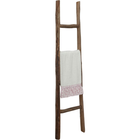 Towel Hanger Wooden Ladder Storage Towel Ladder Floor Standing Bathroom ...