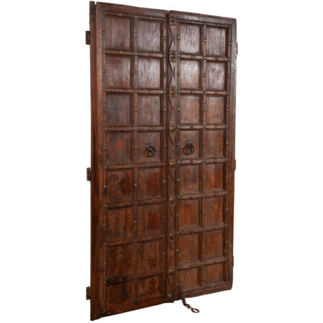 Solid wood and iron door for interior or exterior use old medieval
