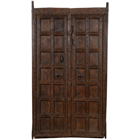 Solid wood and iron door for interior or exterior use old medieval (1/5)