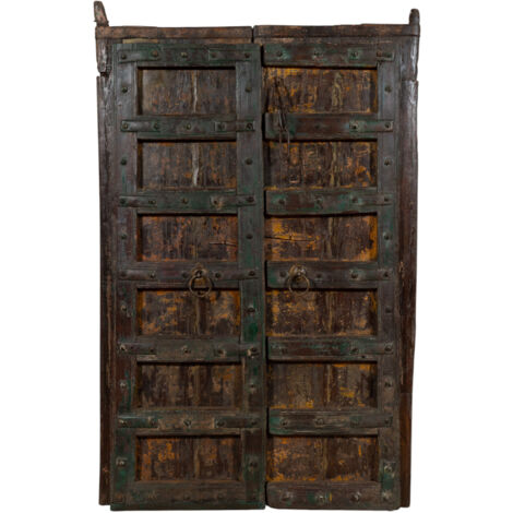 Solid wood and iron door for interior or exterior use old medieval