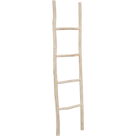 Towel rack ladder wood modern bathroom floor wall to wall decorative Ladder towel rack Object holder bookcase Staircase
