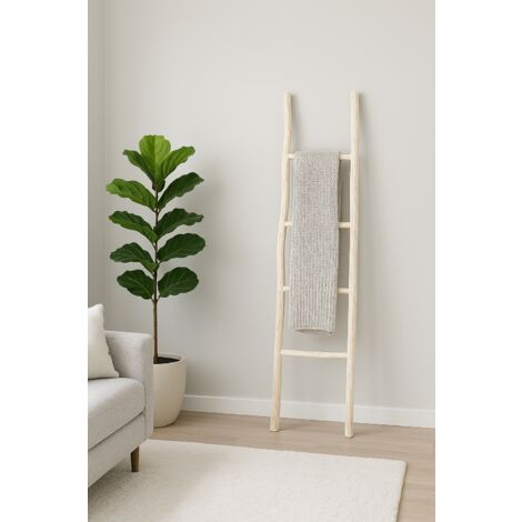 Ladder towel rack wooden modern bathroom floor standing wall Decorative towel rack ladder Towel hanger Object and vase holder