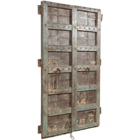 Solid wood and iron door for interior or exterior use old medieval (1/5)