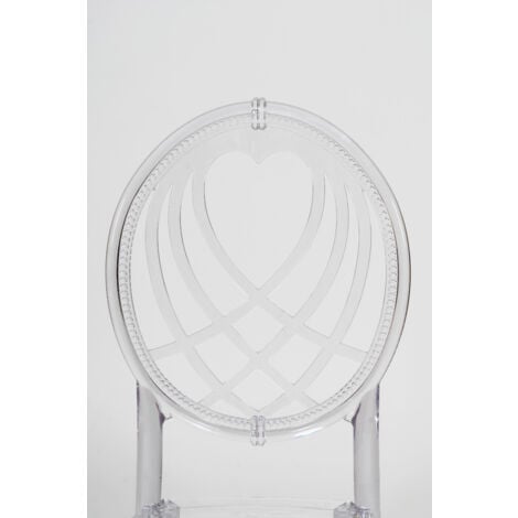 Transparent Polycarbonate Chairs Stackable Kitchen Chair 40x41x94 cm Stackable Chairs Plastic Dining Room and Bedroom