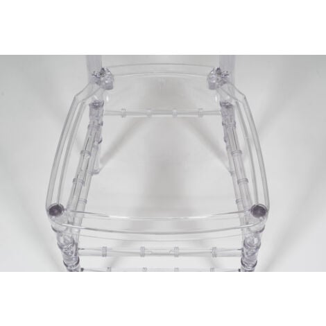 Transparent Polycarbonate Chairs Stackable Kitchen Chair 40x41x94 cm Stackable Chairs Plastic Dining Room and Bedroom