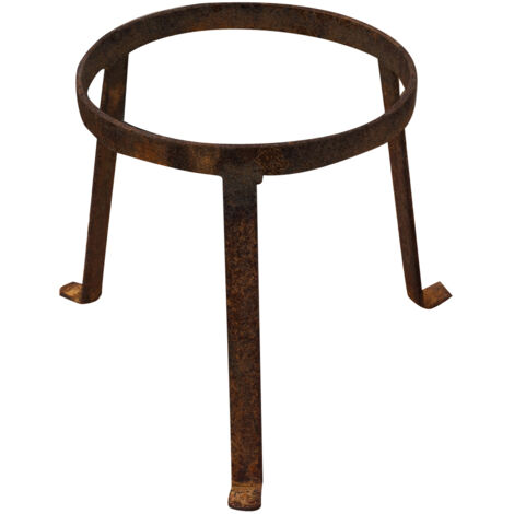 Wrought iron pot holder 21x21 cm Indoor and outdoor saucer Round pedestal for plants Pot tripod Vase holder Pot holder base