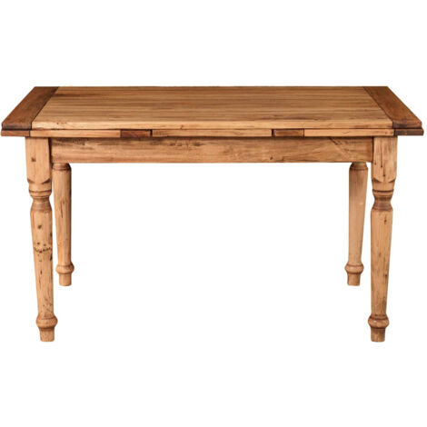 Solid wood table 140x80 cm Dining room and kitchen table Extendable table Rectangular coffee table Artisan Made in Italy