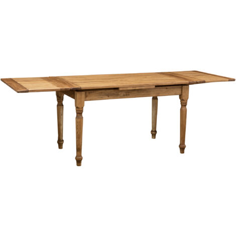 Solid wood table 140x80 cm Dining room and kitchen table Extendable table Rectangular coffee table Artisan Made in Italy