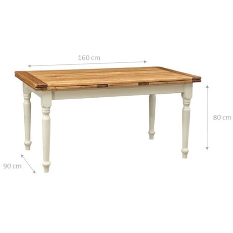 Solid wood table 160x90 cm Dining room and kitchen table Extendable table Rectangular coffee table Artisan Made in Italy