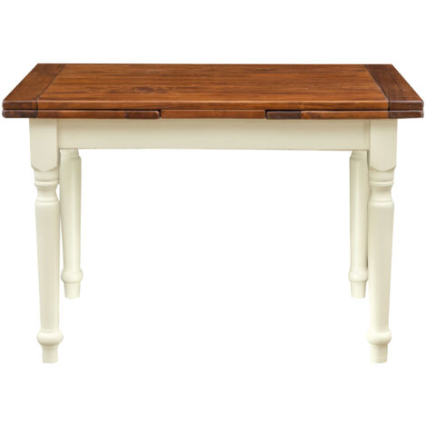 Solid wood table 120x80 cm Extendable table Dining and kitchen table Made in Italy Handcrafted Rectangular coffee table