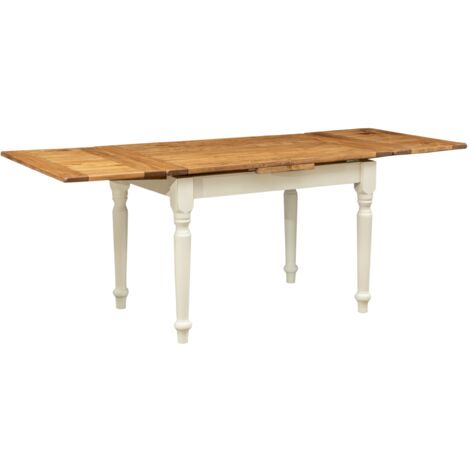 Solid wood table 120x80 cm Extendable table Dining and kitchen table Made in Italy Handcrafted Rectangular coffee table