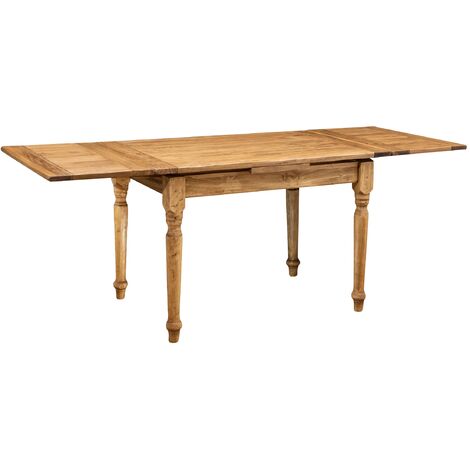 Solid wood table 120x80 cm Extendable table Dining and kitchen table Made in Italy Handcrafted Rectangular coffee table