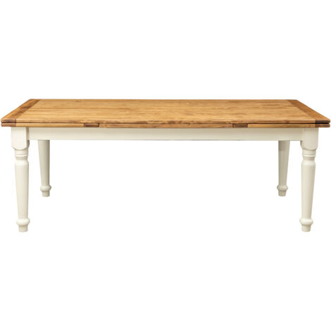 Solid wood table 180x100 cm Dining room and kitchen table Extendable table Rectangular coffee table Artisan Made in Italy