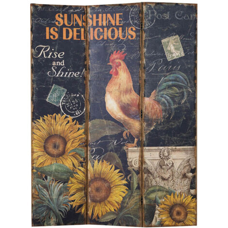 Single-sided on raw-juted canvas W45xDP9xH183 cm sized "ROOSTER" booth (1/4)