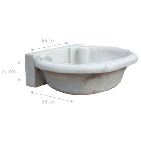 White marble sink Kitchen sink Countertop sink Stone sink Indoor and outdoor wash basin Fountain basin Indoor and outdoor sink