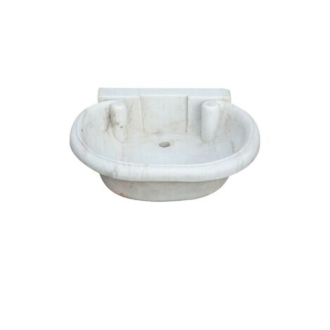 White marble sink Kitchen sink Countertop sink Stone sink Indoor and outdoor wash basin Fountain basin Indoor and outdoor sink