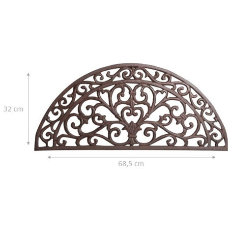 Cast iron doormat entrance 68.5x32x1.5 Outdoor doormat Rust home entrance doormat Non-slip metal mat