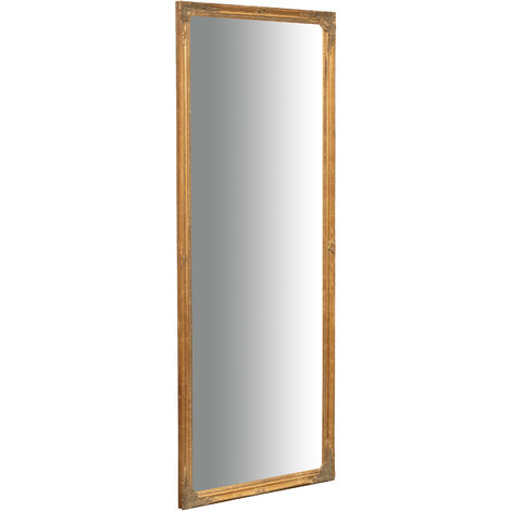 Wall-mounted and wall-hung vertical/horizontal mirror L50xPR4xH140 cm antique gold finish