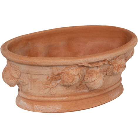 Terracotta Bowl 100% Made in Italy Entirely Handmade Outdoor Vase
