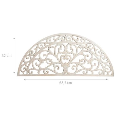 Cast iron doormat entrance 68.5x32x1.5 cm Outdoor doormat White home entrance doormat Non-slip metal mat