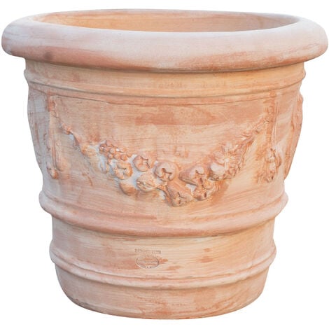 Galestro Terracotta vase 100% Made in Italy, entirely handmade