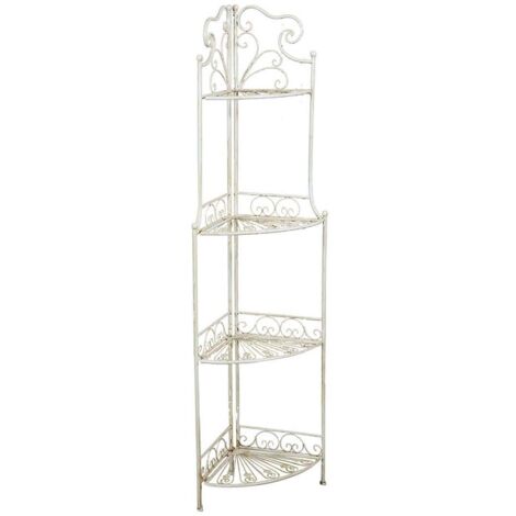 Planter plant stand flower pot holder Etagere wrought iron balcony Shelf for outdoor and indoor plants Planter Support Pot (1/4)