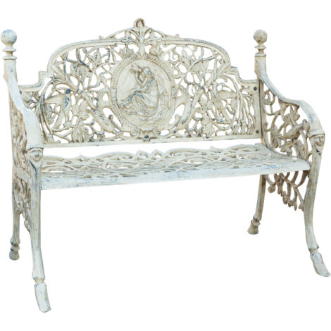 Cast iron bench 105x62x90 cm Garden bench Outdoor sofa Liberty bench with armrests 2-seater chair Iron bench