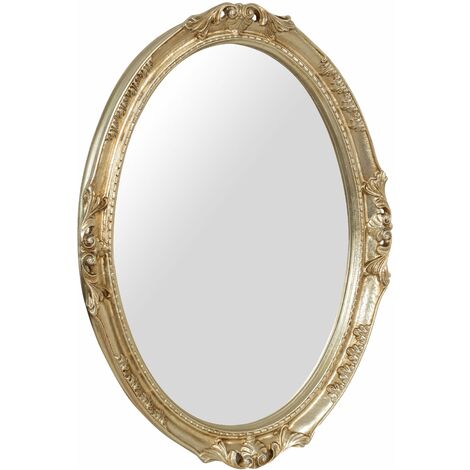 WOODEN WALL MIRROR ANTIQUE SILVER FINISH MADE IN ITALY (1/5)
