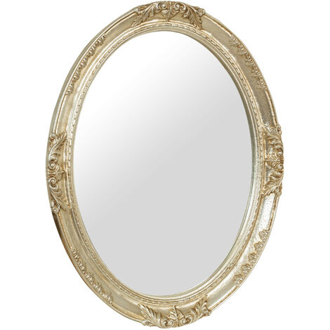 WOODEN WALL MIRROR ANTIQUE SILVER FINISH MADE IN ITALY (1/5)