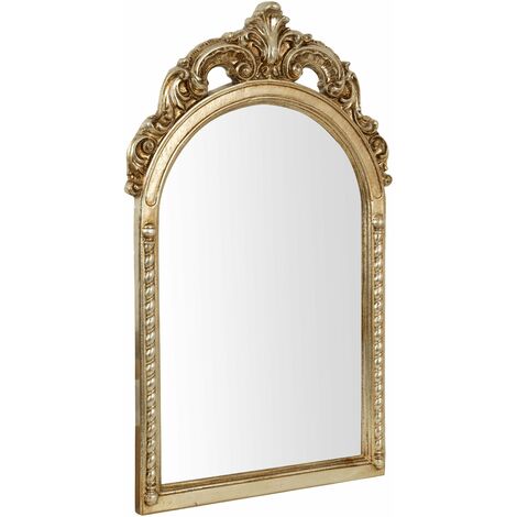 WOODEN WALL MIRROR ANTIQUE SILVER FINISH MADE IN ITALY (1/5)