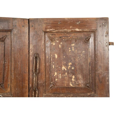 Solid wood and iron door for interior or exterior use, old medieval door sliding