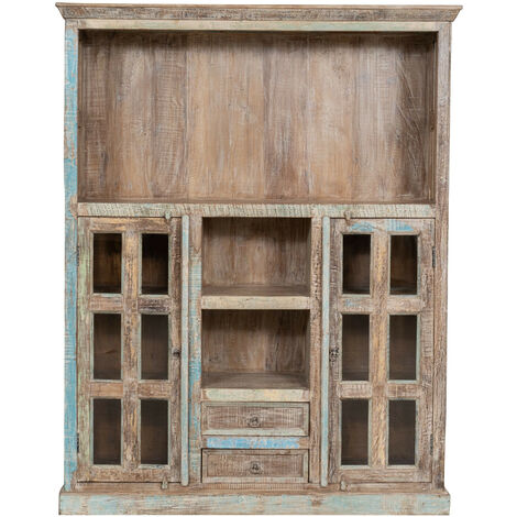 Recycled solid wood bookcase with antique finish (1/5)