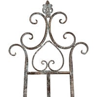 Wrought iron made antiqued rust finish decorated W53xDP96xH150 cm sized frame holder