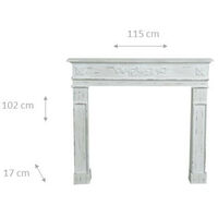 Decorative frame decoration fireplace wood fireplace design shabby room home decor L115xPR17xH102 cm