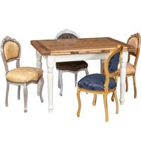 Wooden chair for dining table restaurant pizzeria kitchen farmhouses arte povera antique silver L45xPR42xH90 Cm