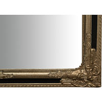 Wall-mounted and wall-hung vertical/horizontal mirror L50xPR4xH140 cm silver and black antiqued finish